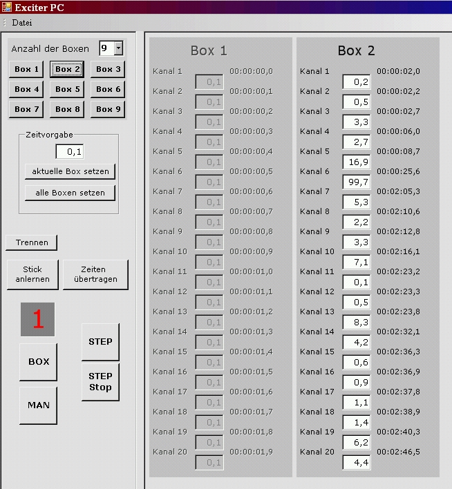 Mit EXCITER-PC k&ouml;nnen Sie Ihre EXCITER genau wie mit Ihrer Fernbedienung &uuml;ber den PC steuern und Verz&ouml;gerungszeiten noch komfortabler programmieren.