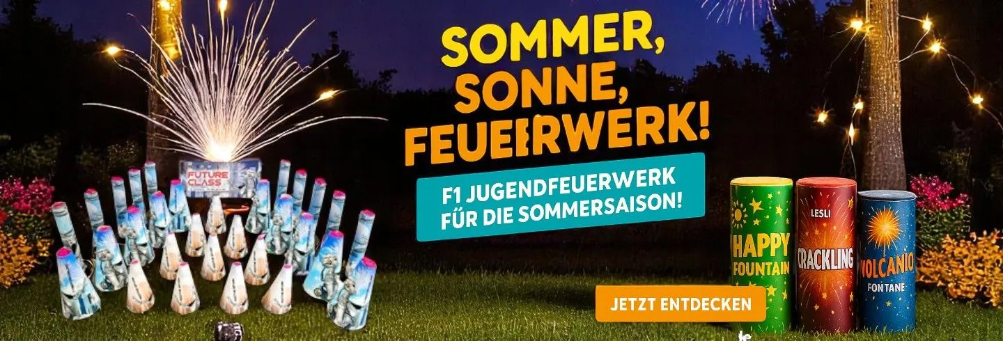 F1 Jugendfeuerwerk Kinderfeuerwerk für das ganze Jahr