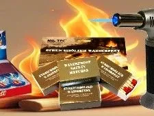 Feuerzeuge Zündhölzer Gasbrenner
