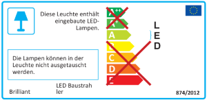 Energielabel 10W LED Baustrahler