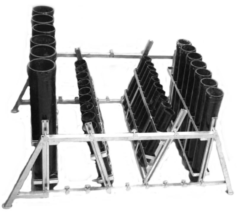 Mörser-Rack Stahl verzinkt für 3 x 7 Mörser