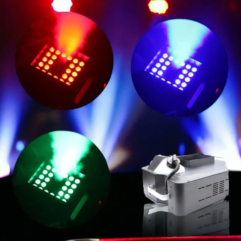 1500W Vertikal Fogger Nebelmaschine mit RGB-LEDs und LCD DMX-Steuerung | Hochleistungs-Nebelmaschine