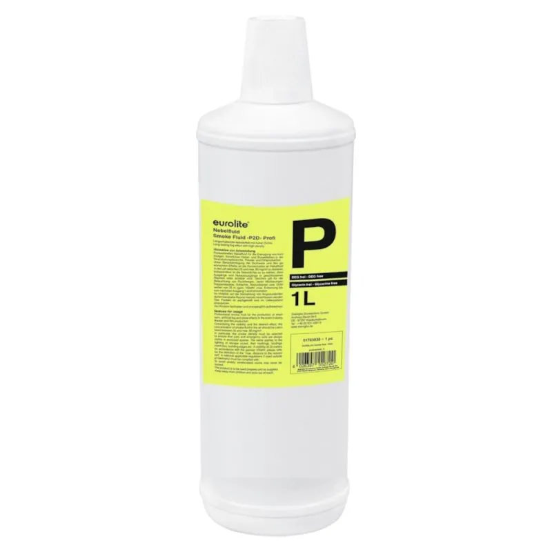 Smoke Fluid -P2D-Profi Nebelfluid 1 l | Dichter Eventnebel auf Wasserbasis | EUROLITE