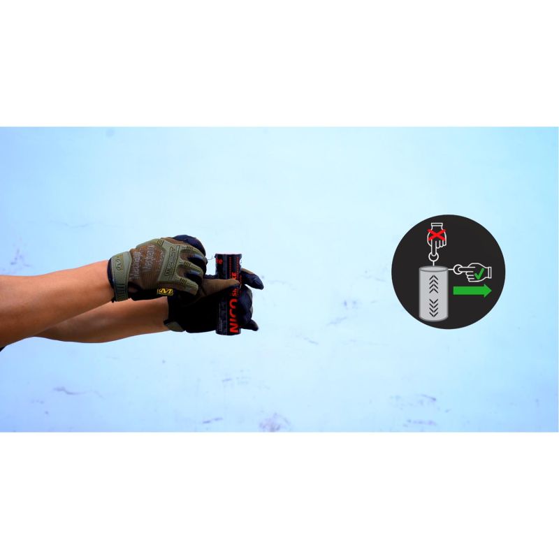 Smoke 50 Sek. Rauch orange Doppelseitig mit Reißzünder NICO