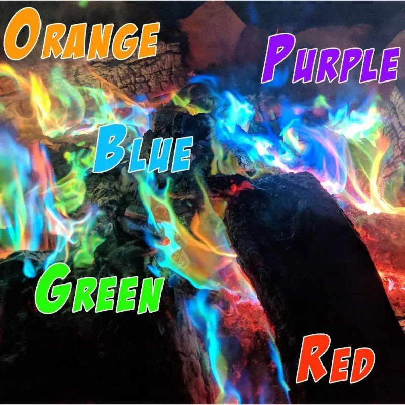 Magical Neon Flames | Multi-Color Feuerfarben für Lagerfeuer & Kamine | 25 g