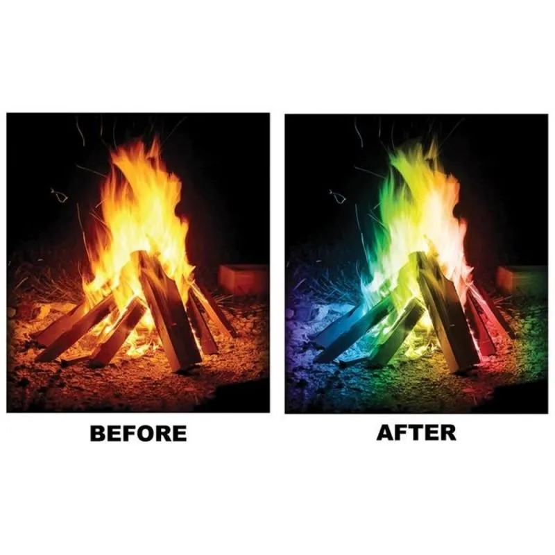 Magical Neon Flames | Multi-Color Feuerfarben für Lagerfeuer & Kamine | 25 g