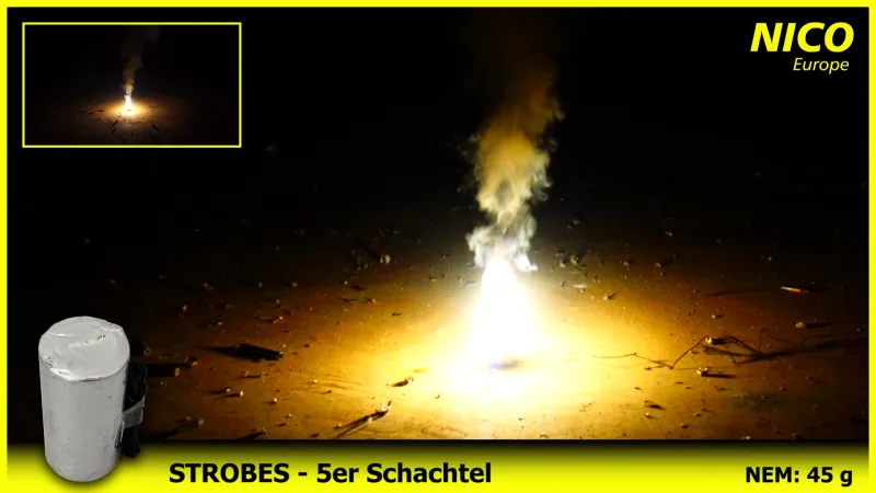 Strobe 30s Weiß mit E-Zünder – T1 frei ab 18 | NICO