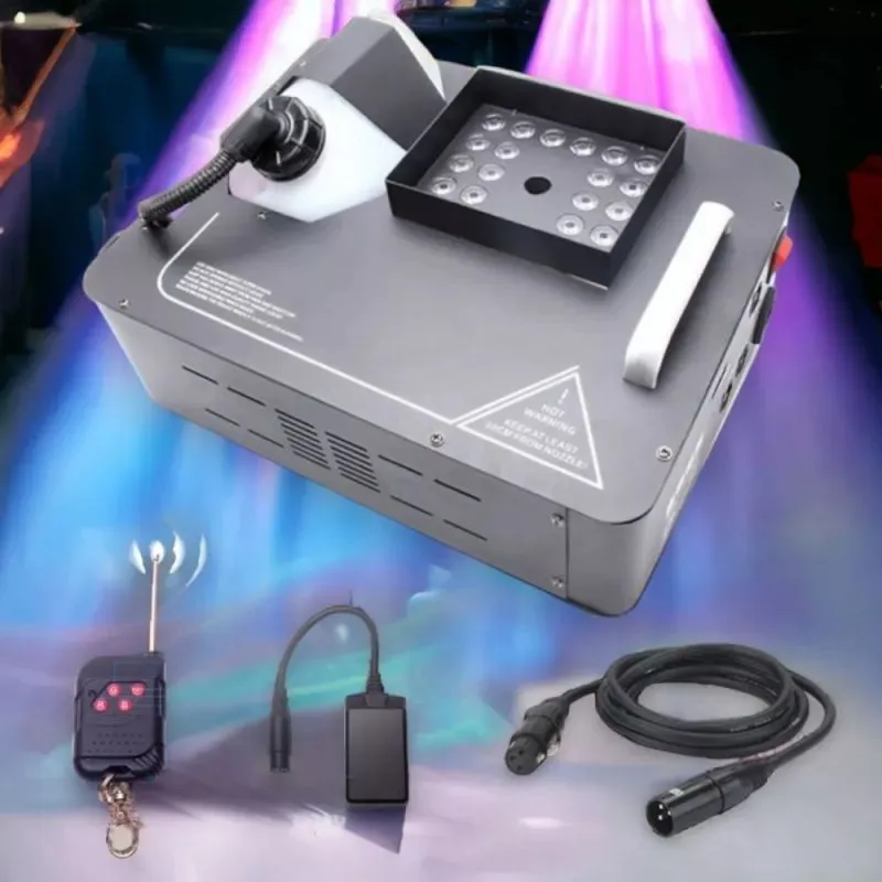 1500W Vertikal Fogger Nebelmaschine mit RGB-LEDs und LCD DMX-Steuerung | Hochleistungs-Nebelmaschine