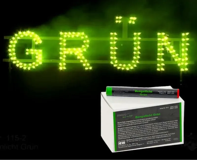 NC Figurenlichter | 25 Stück | Raucharm Grün | Lichterlanzen | Blackboxx