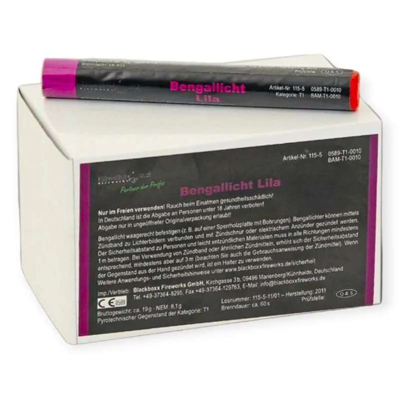 NC Figurenlichter | 25 Stück | Raucharm Purpur | Lichterlanzen | Blackboxx