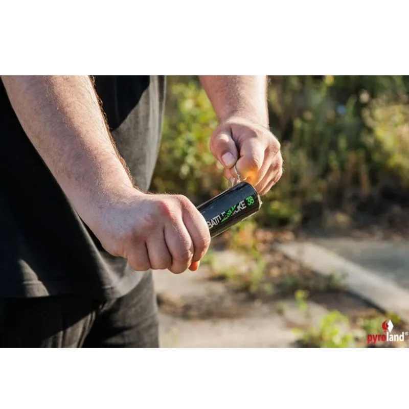 Battlesmoke 38 Rauchflagge mit Reißzünder Rot 80 Sek. Pyroland