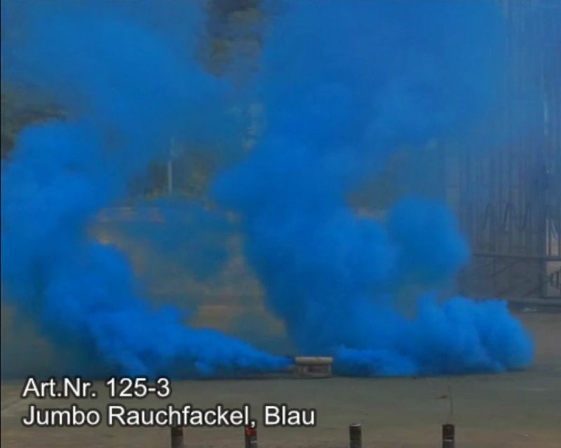 Jumbo Rauchfackel Blau | 100 Sekunden Brenndauer | Blackboxx