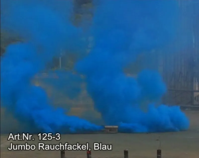 Jumbo Rauchfackel Blau | 100 Sekunden Brenndauer | Blackboxx