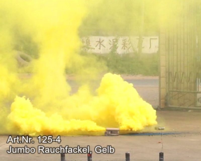 Jumbo Rauchfackel Gelb | 100 Sekunden Brenndauer | Blackboxx