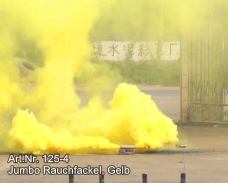 Jumbo Rauchfackel Gelb | 100 Sekunden Brenndauer | Blackboxx