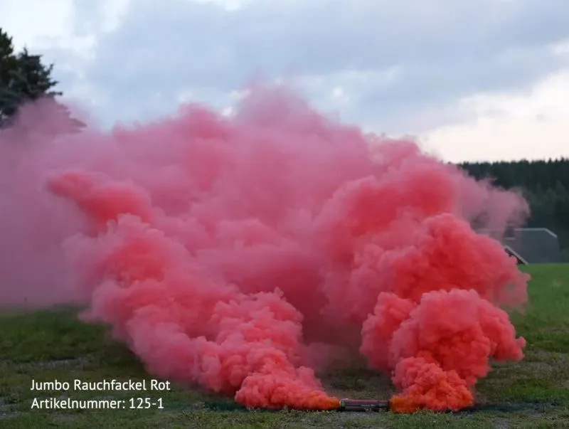 Jumbo Rauchfackel Rot | 100 Sekunden Brenndauer | Blackboxx
