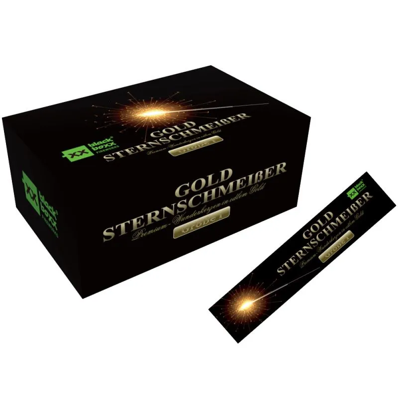 Wunderkerzen Goldsternschmeißer 10 Stk. Schachtel Blackboxx