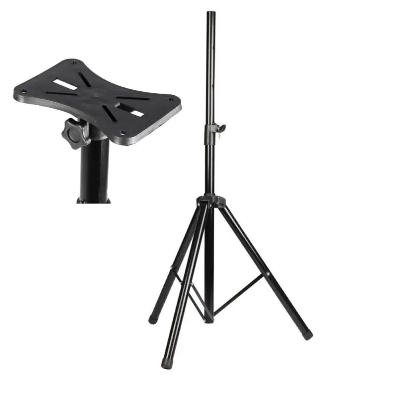 Boxenständer Stativ Metall mit Boxenplatte – Höhenverstellbar 100–177 cm, für Vulkanständer oder Boxen