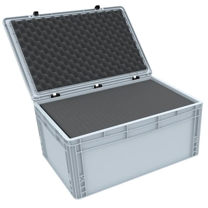 Eurobox 600 x 400 x 285 mm mit Rasterschaumstoffeinlagen