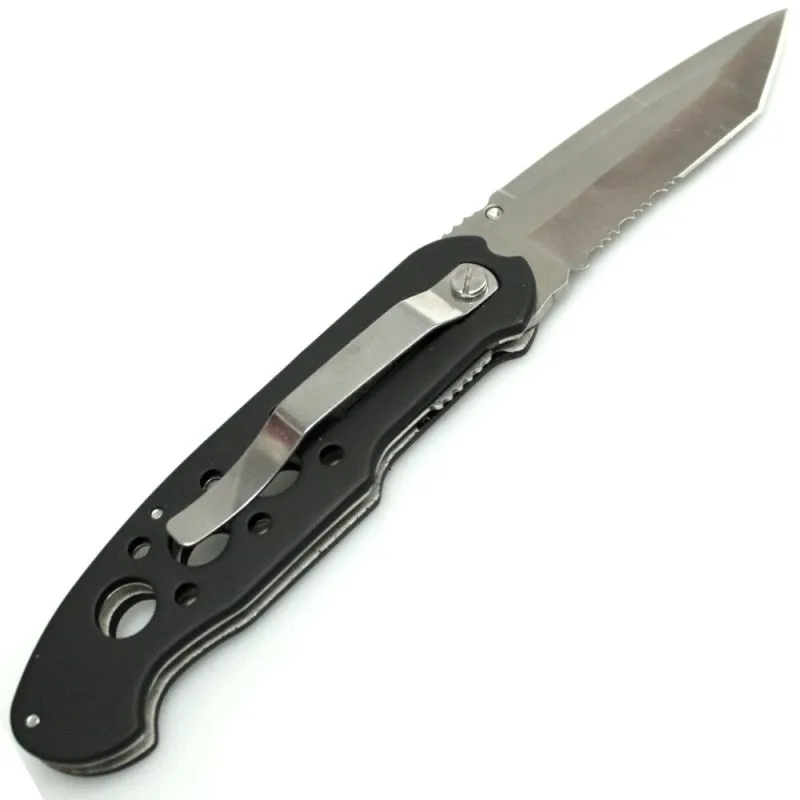 TANTOO Messer Schwarz | 9 cm Klinge | Edelstahl | Gürtelclip | MIL-TEC