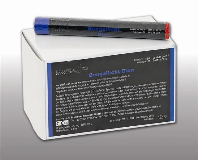 NC Figurenlichter | 25 Stück | Raucharm Blau | Lichterlanzen | Blackboxx