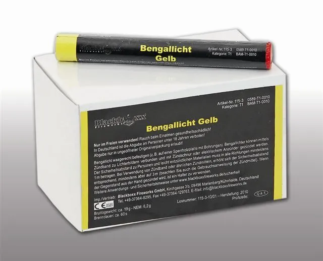NC Figurenlichter | 25 Stück | Raucharm Gelb | Lichterlanzen | Blackboxx