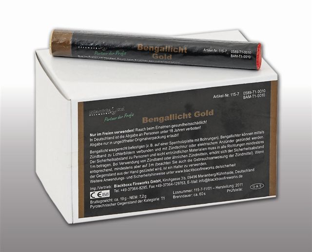 NC Figurenlichter | 25 Stück | Raucharm Gold | Lichterlanzen | Blackboxx