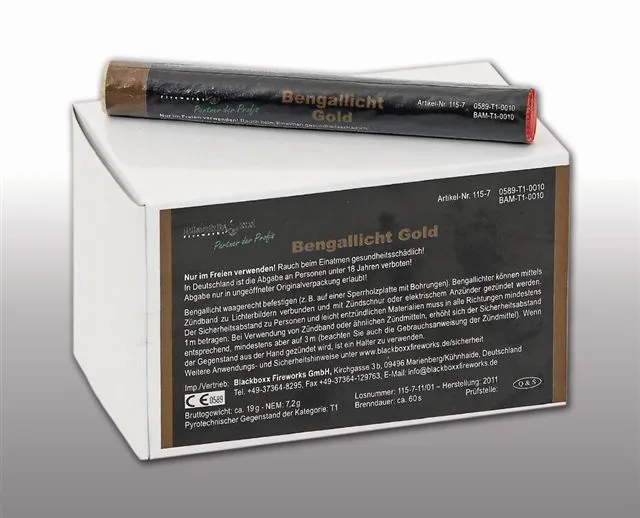 NC Figurenlichter | 25 Stück | Raucharm Gold | Lichterlanzen | Blackboxx