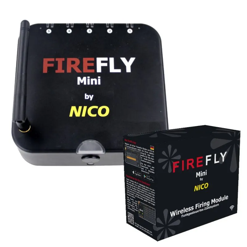 FireFly Mini Wi-Fi Funkzündanlage | 5 Kanäle | Steuerung per Smartphone | NICO