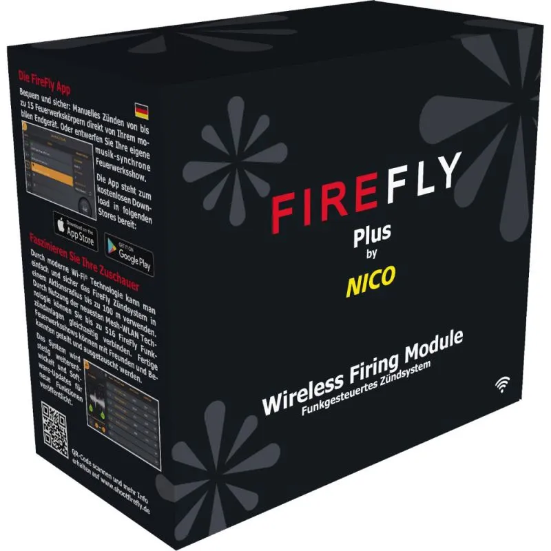 FireFly Plus Wi-Fi Funkzündanlage | 15 Kanäle | Steuerung per Smartphone | WLAN & Mesh | NICO