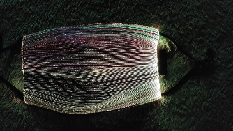 Stylische LED Mund Nasen Maske mit Farbwechsel