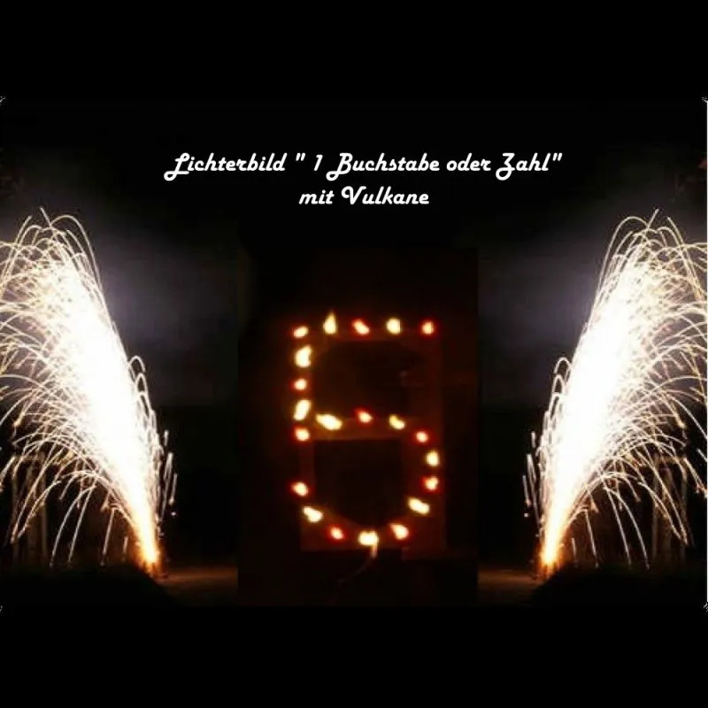 Bausatz Lichterbild Feuerschrift 1 Buchstabe oder Zahl