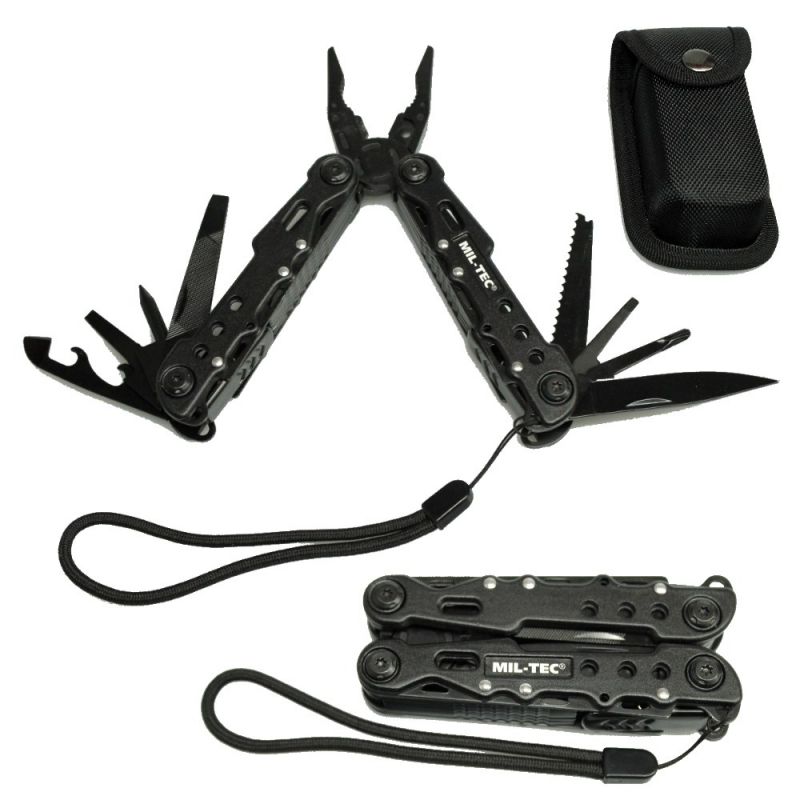 Multi Tool Black large mit Etui und 9 Werkzeugen
