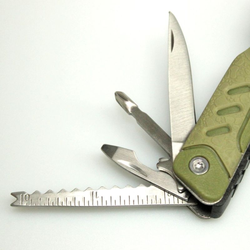 Multi Tool Oliv | 7 Werkzeuge | Edelstahl und TPE Griff | MIL-TEC