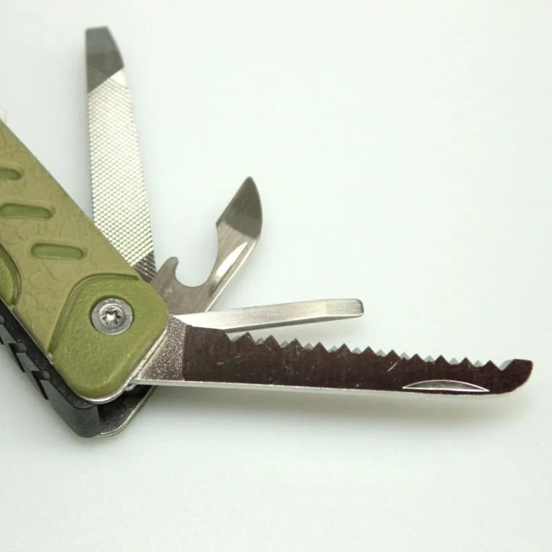 Multi Tool Oliv | 7 Werkzeuge | Edelstahl und TPE Griff | MIL-TEC
