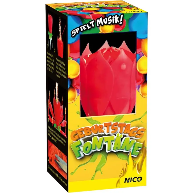 Geburtstagsfontäne mit Happy-Birthday-Musik von NICO