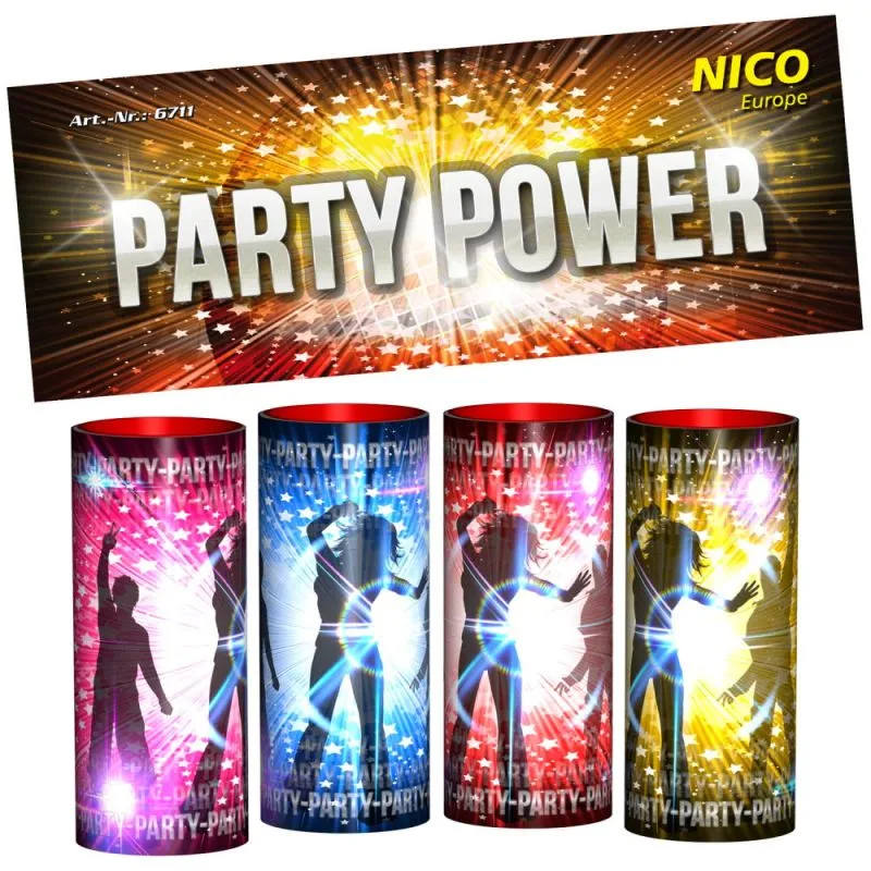 Party Power Tischbomben | 4er-Set | Tischfeuerwerke | NICO