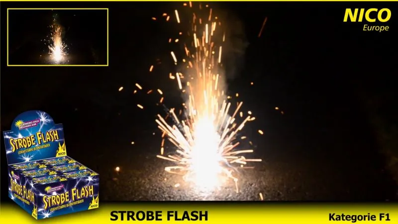 Strobe Flash Silber-Fontänen 3 Stk. NICO