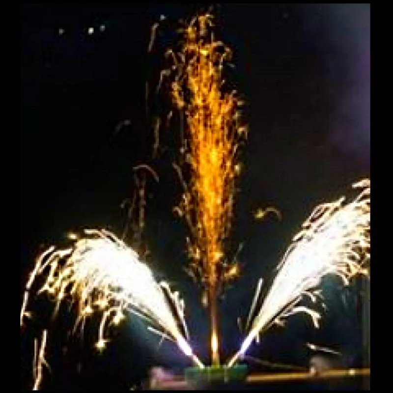 Vulkanfächer 3fach Silber auf Gold 60 Sek.