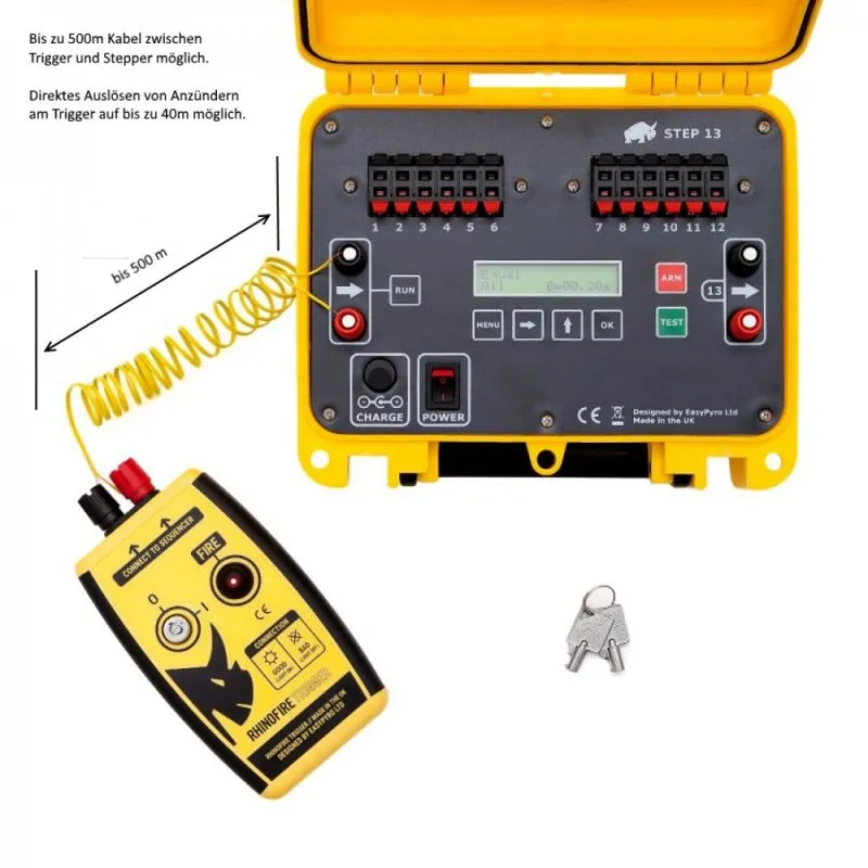 Fernsteuerung für RhinoFire Firework Sequenzer | Hochwertige Trigger-Einheit