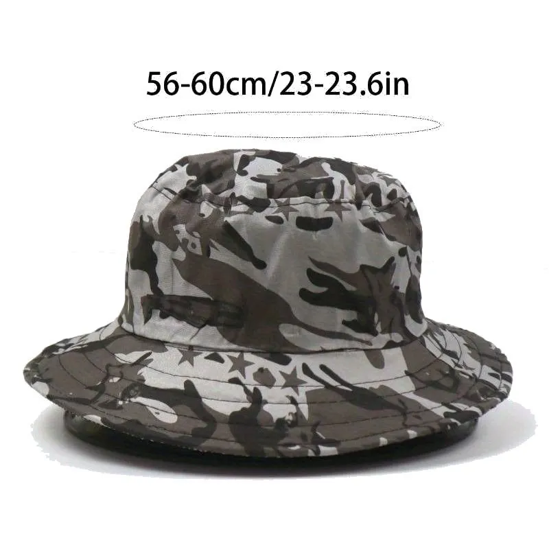 Outdoor-Hut mit Camouflage-Muster wendbar | UV-Schutz & Atmungsaktiv | Schwarz/Grün