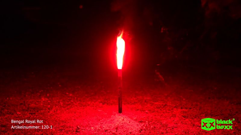 Bengalfackel Bengal Royal Rot | 3 Minuten (180 Sekunden) Brenndauer | Blackboxx