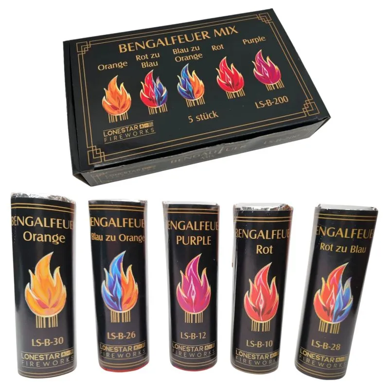 Bengalfeuer Mix LS-B-200 – 5 Farben | Lonestar