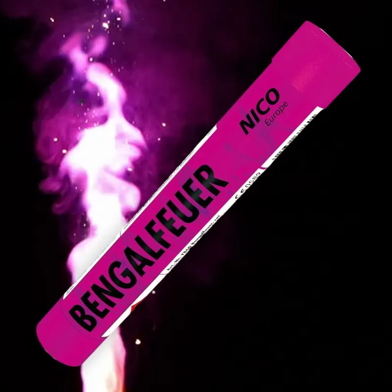 Bengalfeuer Pink | Leuchtkraft & Rauch | Ganzjährig verwendbar | NICO