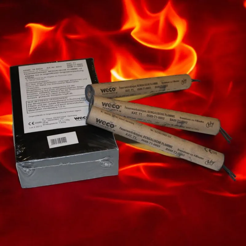 Bengalische Zylinderflamme ROT 4 min WECO