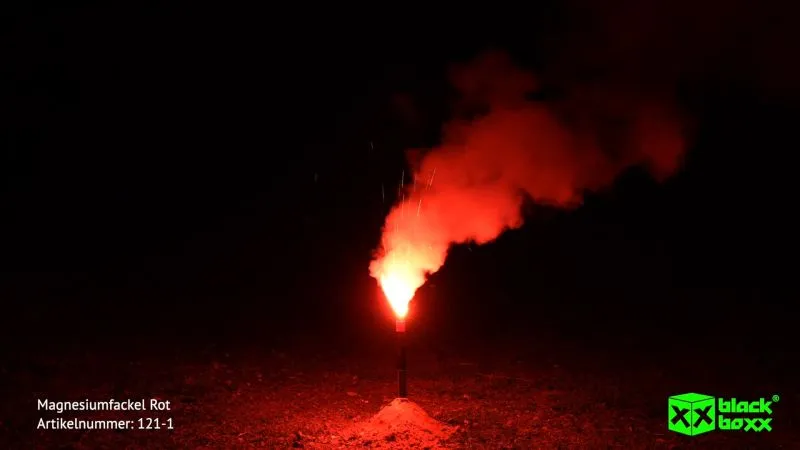 Magnesium Bengalfackel Rot 60 Sek. | Blackboxx
