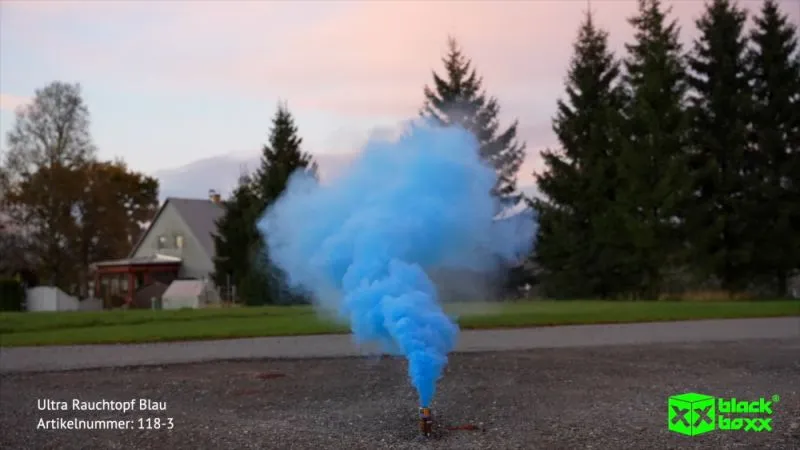 Ultra Rauchtopf Blau XXL | 90 Sekunden Brenndauer | Blackboxx