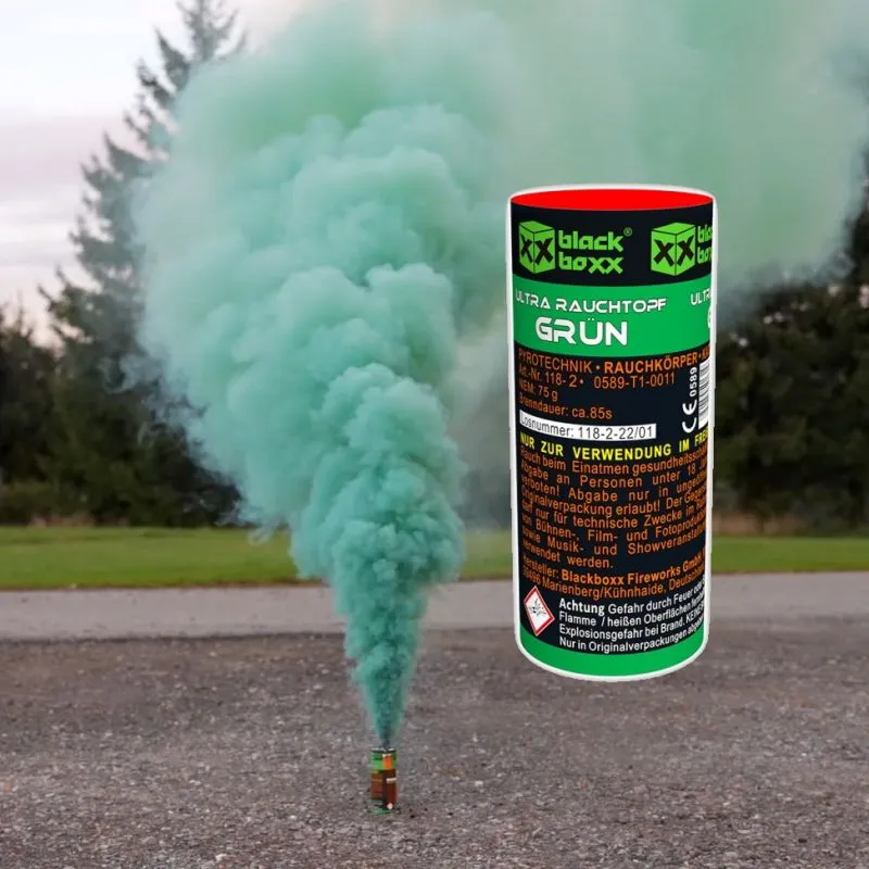 Ultra Rauchtopf Grün XXL | 90 Sekunden Brenndauer | Blackboxx