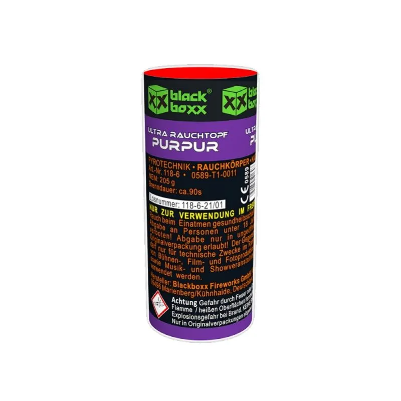 Ultra Rauchtopf Purpur XXL 90 Sek. Blackboxx