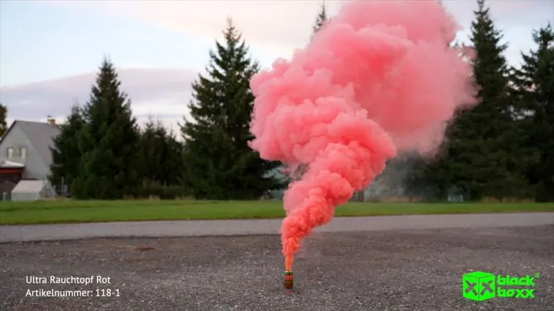 Ultra Rauchtopf Rot XXL | 90 Sekunden Brenndauer | Blackboxx
